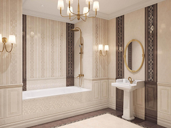 Бордюр KERAMA MARAZZI Версаль STG\A610\11128R бежевый 30х7,2см 0,432кв.м.