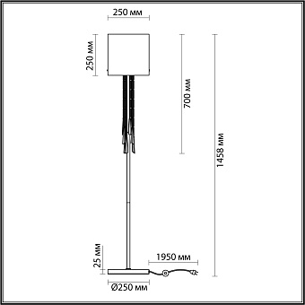 Торшер Odeon Nicole 4886/1F 40Вт E27