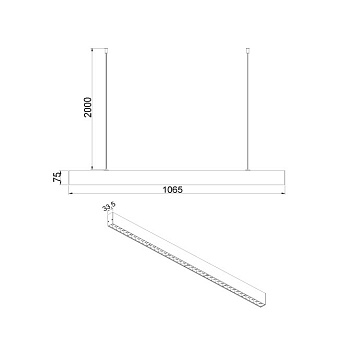 Светильник подвесной Maytoni Vinder P050PL-L40B4K 40Вт LED