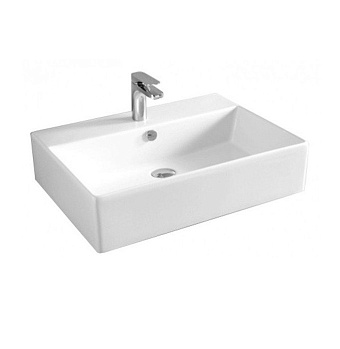 Раковина накладная ArtCeram Quadro QUL003 01 00 65х48см