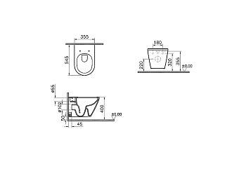 Унитаз подвесной VITRA Integra Round 7041B003-0075 безободковый без микролифта