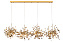 Люстра подвесная CRYSTAL LUX GARDEN GARDEN SP3х4 L1600 GOLD 128Вт 16 лампочек G9/LED