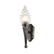 Светильник фасадный Favourite Fackel 1803-1W 60Вт IP44 E27 золочение/чёрный