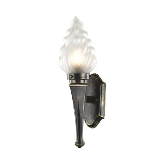 Светильник фасадный Favourite Fackel 1803-1W 60Вт IP44 E27 золочение/чёрный