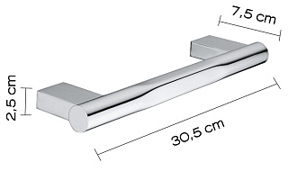 Поручень для ванной Gedy Canarie A221/28(13) 30,5см хром