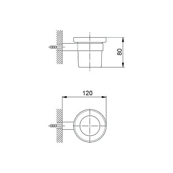 Стакан в ванную Cisal System SY09050040 чёрный (матовый)