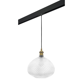 Трековый светильник Lightstar Genni PRO798031 40Вт E27 прозрачный для однофазного трека