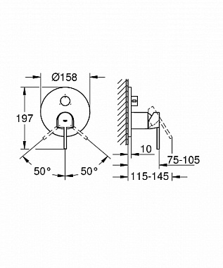 Смеситель для душа GROHE Plus 24093003 хром