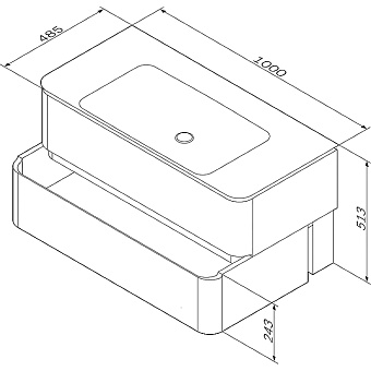 Тумба под раковину подвесная AM-PM Sensation M30FHX1002TF 48,5х100х51,5см