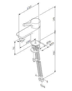 Смеситель для раковины AM-PM X-Joy S F85B02100 хром