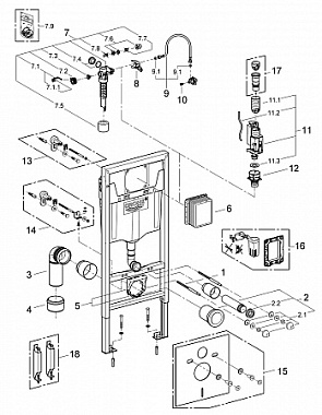 Инсталляция для подвесного унитаза GROHE Rapid SL 38528001