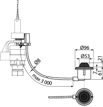 Панель смыва Alcaplast MPO12 серебристый