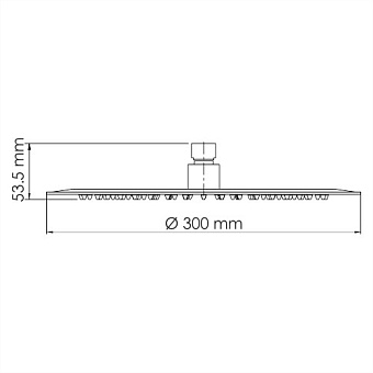 Верхний душ WASSERKRAFT Abens 2000 A160 чёрный
