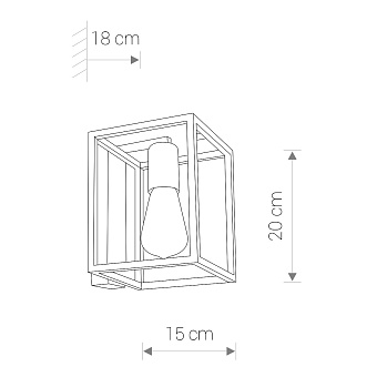 Светильник настенный Nowodvorski Crate 9046 60Вт E27