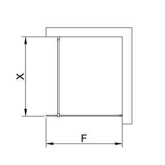 Угловое ограждение RGW Walk In WA-002 195х60см стекло прозрачное