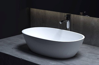 Раковина накладная SALINI CALLISTA 1101206SMRH S-Stone матовая 56х33,5см