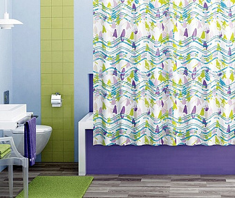 Шторка для ванной WASSERKRAFT Wern 180х180см мультицвет