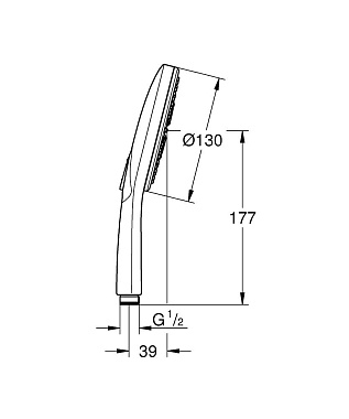 Ручной душ GROHE Rainshower SmartActive 130 26574GN0 золото