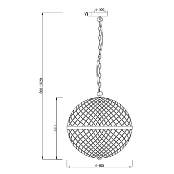 Светильник подвесной Maytoni Yonkers P004PL-03CH 120Вт E14