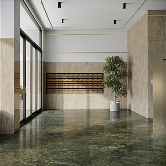 Лаппатированный керамогранит KERAMA MARAZZI Риальто Нобиле SG649222R зелёный темный 60х60см 1,8кв.м.