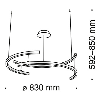 Светильник подвесной Maytoni Line MOD054PL-L52W4K 52Вт LED