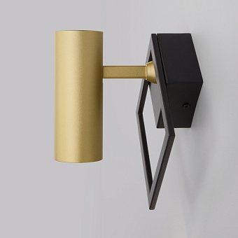 Светильник настенный Eurosvet Turro 20091/1 LED черный/ золото 10Вт LED