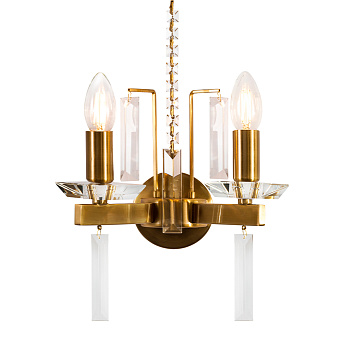 Бра CRYSTAL LUX MARRON MARRON AP2 BRASS 120Вт E14