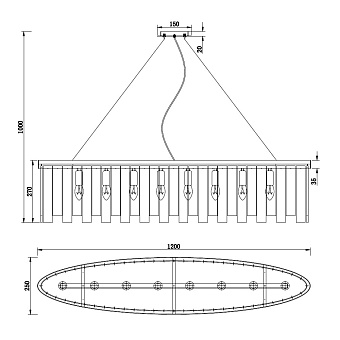 Люстра подвесная Stilfort Frostyle 2155/05/08PL 320Вт 8 лампочек E14