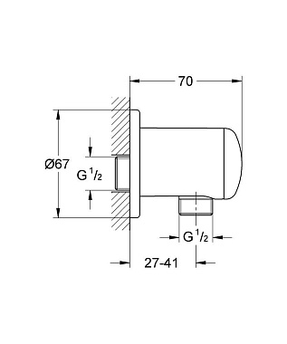Шланговое подключение GROHE 28671000 хром
