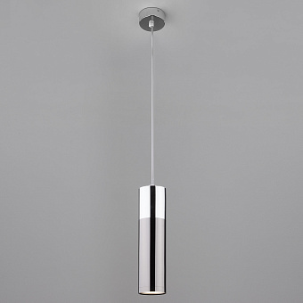 Светильник подвесной Eurosvet Double Topper 50135/1 LED хром/черный жемчуг 12Вт LED