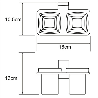 Стакан в ванную WASSERKRAFT Lopau K-6000 K-6028D хром