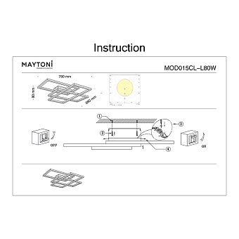 Светильник потолочный Maytoni Rida MOD015CL-L80W 81,7Вт LED