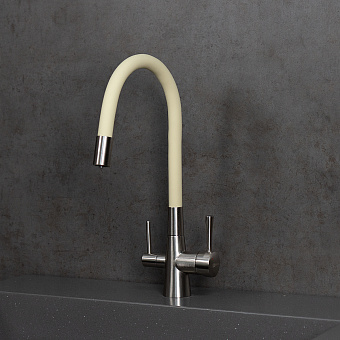 Смеситель для кухни LEMARK Comfort LM3075BN-Beige бежевый/никель