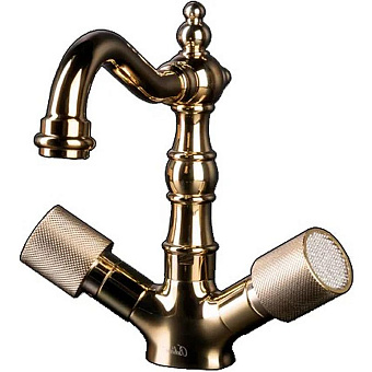 Смеситель для раковины Boheme Royal Cristal 292-Royal/CRST золотой