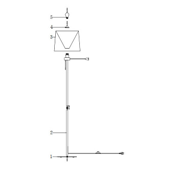 Торшер для чтения Maytoni Farel Z001FL-L3W-1B 60Вт E27