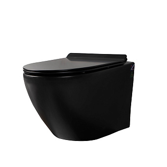 Унитаз подвесной MELANA MLN-1103BM безободковый с микролифтом