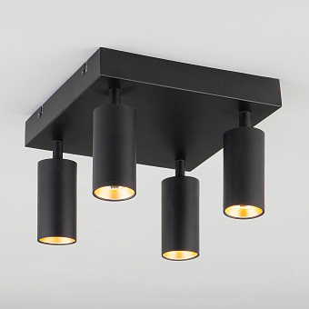 Светильник потолочный Eurosvet Fleur 20066/4 черный/золото 20Вт LED