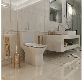 Унитаз напольный SOLE OMEGA УТ000022811 безободковый с микролифтом