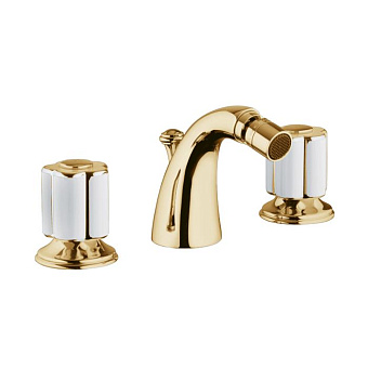 Смеситель для биде Bongio Fleur Blanc 11503OR00 золотой