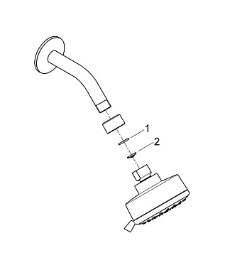 Верхний душ GROHE Tempesta Cosmopolitan 27869001 белый/хром