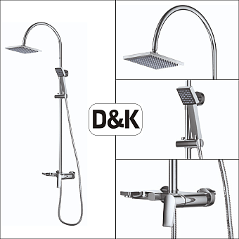 Душевая система D&K Rhein.Lessing DA1323701C05 хром