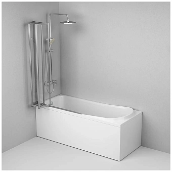 Стеклянная шторка на ванну AM-PM Like W80BS-100-140CT 140х100см