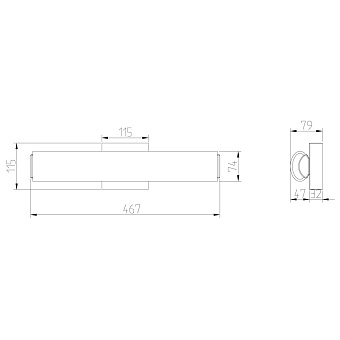 Светильник настенный Maytoni Gelo MIR073WL-L14CH4K 14Вт LED