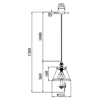 Светильник подвесной Maytoni Bird ARM013-PL-01-W 40Вт E14