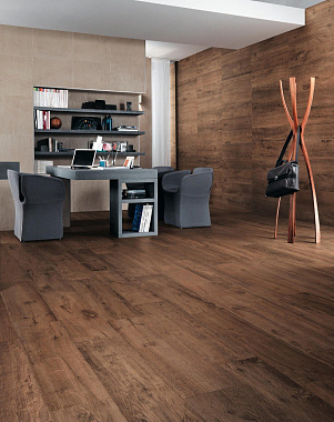Неполированный керамогранит Atlas Concord Италия Axi AS3F Dark Oak 22,5х90см 1,215кв.м.