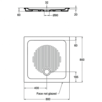 Душевой поддон IDEAL STANDARD CONNECT T266401 80х80см
