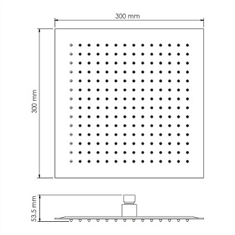 Верхний душ WASSERKRAFT Mindel 8500 A163 белый