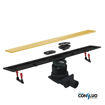 Душевой лоток Pestan 13701221 55х5,55см горизонтальный сток с решёткой и опорами