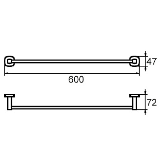 Полотенцедержатель MILARDO Volga VOLSM10M49 хром глянец 4,7см