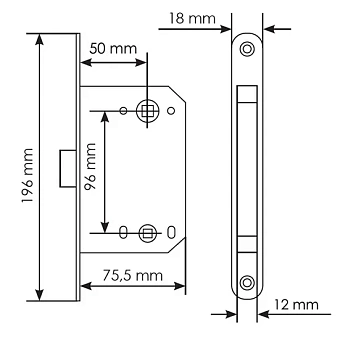 Замок магнитный MORELLI SIMPLE WC M1895 SC хром